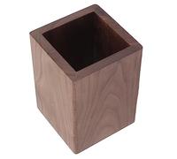 Estink Porta di Utensili da Cucina in Legno Semplice Stabile Porta del Pennello Grande per il Family Office, Legno di Noce Premium (piazza)