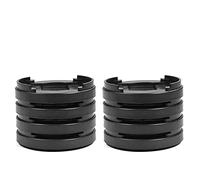 Estink Puntali Antiscivolo, 8 Pezzi per Mobili con Design Rotondo Sottile e Multi Slot, Diametro 8.5cm Nero in Plastica Rinforzata per Letti Tavoli Sedie Divani