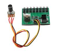 Estink Regolatore di velocità della Ventola per PC DC 12V a 8 Vie, Cavo di prolunga da 300 mm, per ventole per PC a 2, 3 e 4 Pin