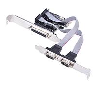 Estink Scheda adattatore PCIE a doppia porta seriale e parallela 2 DB9 RS232 1 DB25 LPT per desktop con supporto slot PCI Express x1