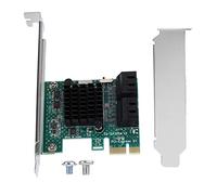 Estink Scheda di Espansione PCIE a SATA 3.0, 4 Porte, 6 Gbit/s, Compatibile con XP/2003/Vista/Win7/Win8/Win10