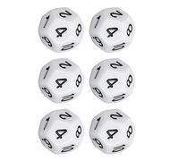 Estink Set di Dadi in Plastica a 12 Dati Bellissimo Aspetto per Piccole Dimensioni per il Gioco del Gioco da Tavolo per Feste per Famiglie, 40pc per le Forniture Scolastiche (WHITE)