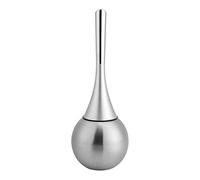 Estink Spazzola WC Bagno con Porta Scopino, Base in Acciaio Inossidabile e Manico in Plastica ABS, Colore Argento