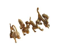 ESTINTENG Ottone Quattro Ornamenti Grande Bestia: Drago Verde, Tigre Bianca, Zhu Que, Xuanwu, Quattro Piazza Bronzo Ware, Soggiorno, Sala da Tè, Arredamento per la Casa-Set