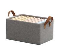 ESTINTENG Scatola portaoggetti pieghevole per vestiti per la casa, in tessuto, a strati, per vestiti, pantaloni, divisa, colore grigio, 50 x 30 x 26 cm (39#)