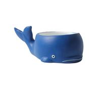 ESTINTENG Vaso in ceramica traspirante a forma di balena astratto personalizzato stile nordico carino carnoso cactus in vaso perforato vaso di fiori - azzurro