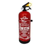 Estintore a Polvere 1 KG ABC omologato RINA e MED Navpower con SUPPORTO in Sicurezza incendio per Auto Barca Camper Casa e ufficio
