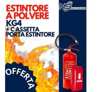 Estintore A Polvere 4 Kg Con Certificazione + CASSETTA PORTA ESTINTORE