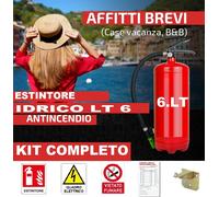 ESTINTORE A SCHIUMA DA 6 KG 2025 75F CON STAFFA CERTIFICATO E KIT CARTELLI
