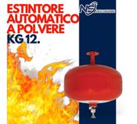 Estintore AUTOMATICO 12 kg A Polvere completo di staffa per box e garage