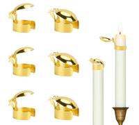 Estintore automatico a candela, 6 estintori per candele, squisito estintore automatico per candele, in metallo, estintore per stoppini, per candele, adatto per candele lunghe con un diametro 20-22 mm