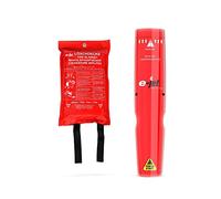 Estintore e-Jet Aerosol e coperta antincendio XL - Set di 2, attrezzatura antincendio compatta per cucina e ufficio, DIN EN 1896