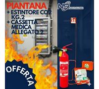 ESTINTORE KG.2 CO2 + PIANTANA+ CASSETTA MEDICA ALL.2 +CERTIFICAZIONE