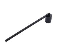 Estintore per candele in acciaio inox, riutilizzabile, lavabile, manico lungo, a forma di corno, copertura colorata, feste, stoppino fuoco, nero Fashion with nice