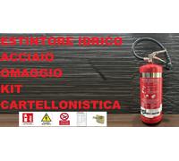 ESTINTORE SCHIUMA LT 6 OMOLOGATO E CERTIFICA + OMAGGIO KIT CARTELLONISTICA