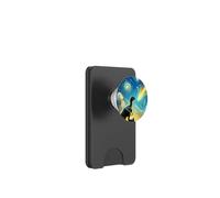 Estinzione dei dinosauri, stile notte stellata di Van Gogh PopSockets PopWallet per MagSafe