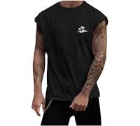 Estivo Smanicato Uomo Leggero - Canottiera Cotone e Lino Leggera Senza Maniche Estiva Canottiera Sportive Fitness Bodybuilding Canottiera Canotte Atletiche da Uomo per Lo Sport