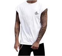 Estivo Smanicato Uomo Leggero - Canottiera Cotone e Lino Leggera Senza Maniche Estiva Canottiera Sportive Fitness Bodybuilding Canottiera Canotte Atletiche da Uomo per Lo Sport