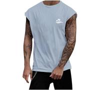 Estivo Smanicato Uomo Leggero - Canottiera Cotone e Lino Leggera Senza Maniche Estiva Canottiera Sportive Fitness Bodybuilding Canottiera Canotte Atletiche da Uomo per Lo Sport