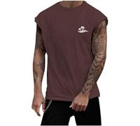 Estivo Smanicato Uomo Leggero - Canottiera Cotone e Lino Leggera Senza Maniche Estiva Canottiera Sportive Fitness Bodybuilding Canottiera Canotte Atletiche da Uomo per Lo Sport