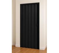 ESTO Porta a Soffietto da Interno 84 x 215 cm Misura, Economy, Premium, Deluxe quality, Porta Scorrevole 10 Colori diversi Bianco, Noce, Legno Scuro e Chiaro (Deluxe, Nero)