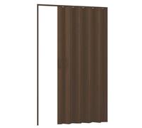 ESTO Porta a Soffietto da Interno 84 x 215 cm Misura, Economy, Premium, Deluxe quality, Porta Scorrevole 10 Colori diversi Bianco, Noce, Legno Scuro e Chiaro (Economy, Legno Scuro Venato)