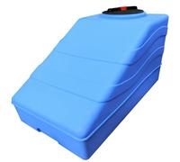 ESTO Serbatoio Acqua per Acqua Potabile 300L per Sottoscala, Cisterna Blu in Polietilene per Uso Esterno Predisposizione Rubinetto, Resistente Made in Italy (500 Litri + Pompa e Press Control)