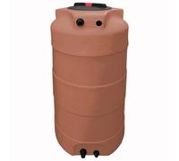 Esto Serbatoio Acqua Verticale FINTA TERRACOTTA 300L o 500 L Cisterna Cilindrica, Bidone Acqua Potabile in Polietilene Atossico Serbatoio Piovana, Pompa (300 Litri con Pompa e Press Control)