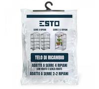 ESTO Serra da Balcone da Giardino, Corpo in Policarbonato e Telo in PVC Trasparente, Adatto per Colture Invernali, Copertura per Piante e Fiori (Telo Ricambio 4 Ripiani e 2+2 Ripiani)