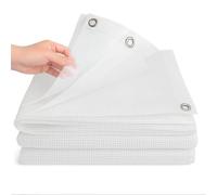 ESTO Telo Impermeabile Trasparente Retinato 150g/mq, Telone Occhiellato 150g/mq, Protettivo Multiuso per Auto, Barche, Piscina, Giardino (2x3 Metri)