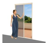 ESTO Zanzariera a Rullo per Porta Finestra 150 x 250 Alluminio Bianco Antracite