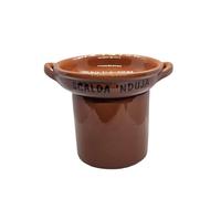 ESTOCK1FOOD Scalda ‘Nduja Artigianale In Terracotta Specialità Calabrese Per La Tua Cucina 100% italiano (scalda nduja piccolo marrone)