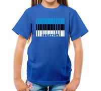 Estonia Codice a Barre Bandiera - T-Shirt - Estone Tallinn Bandiere Live Amore