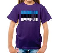 Estonia Codice a Barre Bandiera - T-Shirt - Estone Tallinn Bandiere Live Amore