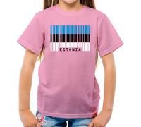 Estonia Codice a Barre Bandiera - T-Shirt - Estone Tallinn Bandiere Live Amore