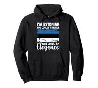 Estonia Flag Proud Elegant Estonian Boyfriend Girlfriend Felpa con Cappuccio