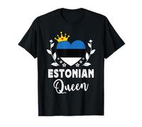 Estonian Queen Estonia Flag Proud Estonian Woman Maglietta