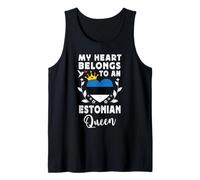 Estonian Queen Estonian Wife Girlfriend Estonia Flag Canotta