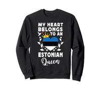 Estonian Queen Estonian Wife Girlfriend Estonia Flag Felpa