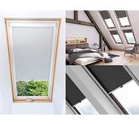 Estor para ventana de tejado, oscurecimiento térmico para estor para ventana de tejado Velux Fakro (Fakro gris oscuro, 78/118)