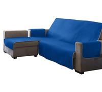 Estoralis | AVA | Copridivano con Penisola | Tessuto trapuntato reversibile | Blu | Chaisse Longue 240 cm Penisola Sinistra | Dimensioni del tessuto 240 x 255 cm (larghezza per altezza)