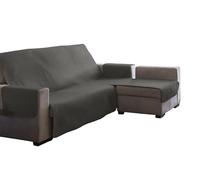 Estoralis | AVA | Copridivano con Penisola | Tessuto trapuntato reversibile | Taupe | Chaisse Longue 240 cm Penisola Destra | Dimensioni del tessuto 240 x 255 cm (larghezza per altezza)
