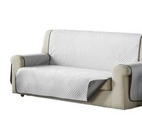 Estoralis | AVA | Copridivano in stile moderno | Tessuto trapuntato reversibile | Bianco/Taupe | Per divano a 3 posti | Dimensioni del tessuto 150 x 220 cm (larghezza per altezza)