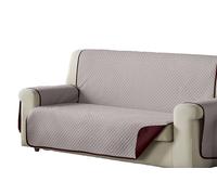 Estoralis | AVA | Copridivano in stile moderno | Tessuto trapuntato reversibile | Rosso/Beige | Per divano a 3 posti | Dimensioni del tessuto 150 x 220 cm (larghezza per altezza)