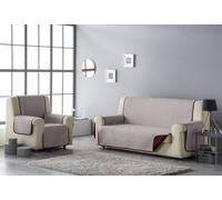 Estoralis | AVA | Copridivano in stile moderno | Tessuto trapuntato reversibile | Rosso/Beige | Per Poltrona o Relax 1 Posto | Dimensioni del tessuto 55 x 220 cm (larghezza per altezza)
