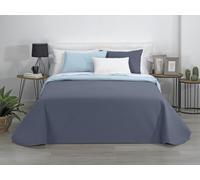 Estoralis - AVA | Copriletto Mezza Stagione in Morbida Microfibra | Trapunta Leggera e Double Face | Azzurro cielo/Pietra | Per letto da 180 cm. (270 x 270 cm. Larghezza x Altezza)