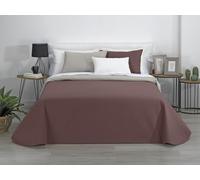 Estoralis - AVA | Copriletto Mezza Stagione in Morbida Microfibra | Trapunta Leggera e Double Face | Beige/Marrone | Per letto da 80/90 cm. (180 x 270 cm. Larghezza x Altezza)
