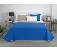 Estoralis - AVA | Copriletto Mezza Stagione in Morbida Microfibra | Trapunta Leggera e Double Face | Grigio/Blu | Per letto da 80/90 cm. (180 x 270 cm. Larghezza x Altezza)