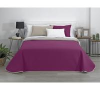 Estoralis - AVA | Copriletto Mezza Stagione in Morbida Microfibra | Trapunta Leggera e Double Face | Grigio/Fucsia | Per letto da 80/90 cm. (180 x 270 cm. Larghezza x Altezza)