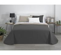 Estoralis - AVA | Copriletto Mezza Stagione in Morbida Microfibra | Trapunta Leggera e Double Face | Grigio/Antracite | Per letto da 120/135 cm. (230 x 270 cm. Larghezza x Altezza)